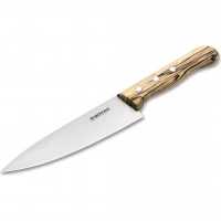 Кухонный шеф-нож Boker Tenera Chef’s Medium Ice Beech, 158 мм, сталь С75, рукоять белый бук купить в Иркутске