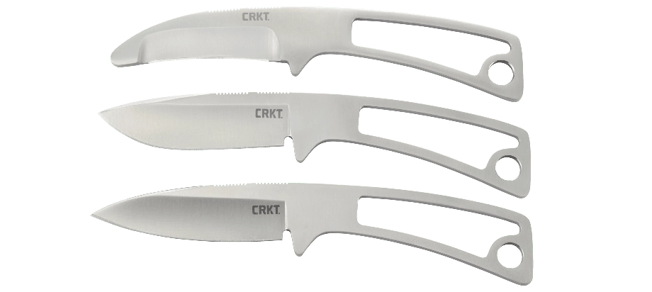 Набор из 3-х ножей фиксированным клинком CRKT BLACK FORK Hunting Knife Set, сталь 8Cr13MoV, цельнометаллические