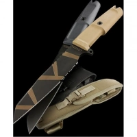 Нож с фиксированным клинком Extrema Ratio Task Desert Warfare 1/3 Serrated, сталь Bhler N690, рукоять прорезиненный форпрен купить в Иркутске