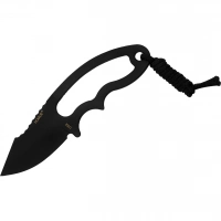 Нож с фиксированным клинком Hogue EX-F03 Neck Knife, сталь 154CM Black Ceracote, рукоять нержавеющая сталь купить в Иркутске