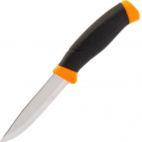 Нож с фиксированным лезвием Morakniv Companion Orange, сталь Sandvik 12C27, рукоять резина/пластик, оранжевый купить в Иркутске