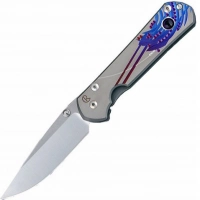 Нож складной Chris Reeve Large Sebenza 21 Ametyst Cabochon L21UN E Amethyst SS14, сталь CPM-S35VN, рукоять титан купить в Иркутске