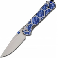 Нож складной Chris Reeve Large Sebenza, сталь CPM S35VN, рукоять титан с рисунком Blue Hex купить в Иркутске