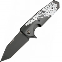 Нож складной Hogue EX-02 Tanto, сталь 154CM, рукоять ABS-пластик Skulls & Bones купить в Иркутске