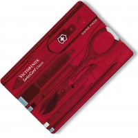 Швейцарская карта Victorinox SwissCard, сталь X45CrMoV15, рукоять ABS-Пластик, красный купить в Иркутске