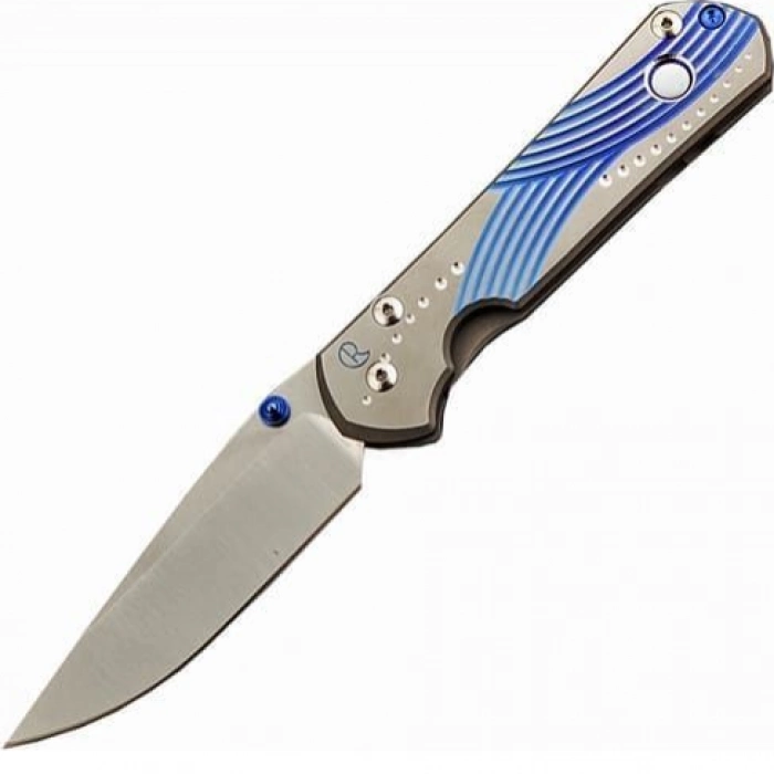 Складной нож Chris Reeve Large Sebenza 21, сталь S35VN, рукоять титановый сплав, гравировка волны