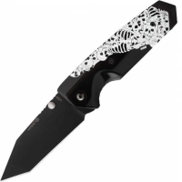 Складной нож Hogue EX-02 Tanto Skulls & Bones, сталь 154CM, рукоять ABS-пластик купить в Иркутске