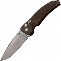 Складной нож Hogue EX-03 Drop Point Blade, сталь 154CM Stone-Tumbled, рукоять термопластик — Matte Brown (коричневый) купить в Иркутске