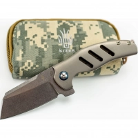 Складной нож Kizer C01C Grey, сталь CPM-S35VN, рукоять титан купить в Иркутске