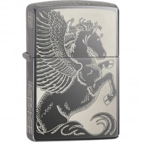 Зажигалка ZIPPO Classic Пегас с покрытием Black Ice® купить в Иркутске