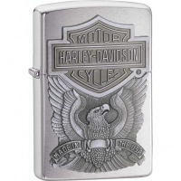 Зажигалка ZIPPO Harley-Davidson®, с покрытием Brushed Chrome, латунь/сталь, серебристая, 36x12x56 мм купить в Иркутске