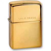 Зажигалка ZIPPO High Polish Brass, латунь, золотистый, глянцевая, 36х56х12 мм купить в Иркутске