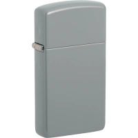 Зажигалка ZIPPO Slim® с покрытием Flat Grey, серая, матовая купить в Иркутске