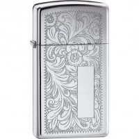 Зажигалка ZIPPO Slim® Venetian® с покрытием High Polish Chrome купить в Иркутске